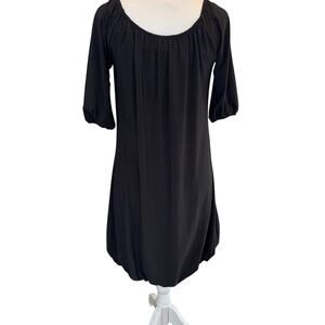 White House Black Market size XS stretchy black knee length dress